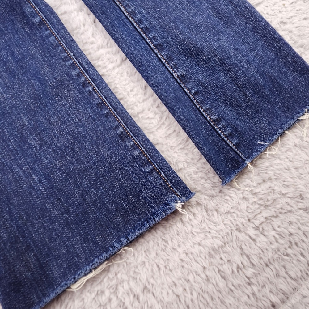 J Brand Remy Jeans Womens 26 Blue Storm Raw Hem Flare Made in USA Hipster Boho - Picture 5 of 9